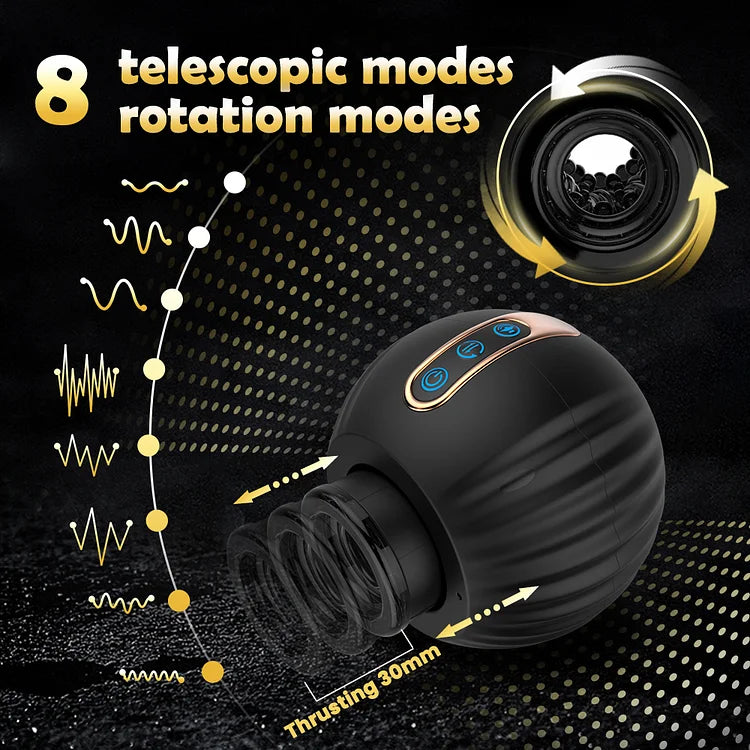 Men's Full-automatic Telescopic Rotary Two End Voice Aircraft Cup Masturbation