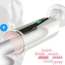 Load image into Gallery viewer, Men's Fully Automatic Telescopic Insertion Aircraft Cup Vibration Induction Speech Adult Sexual Products