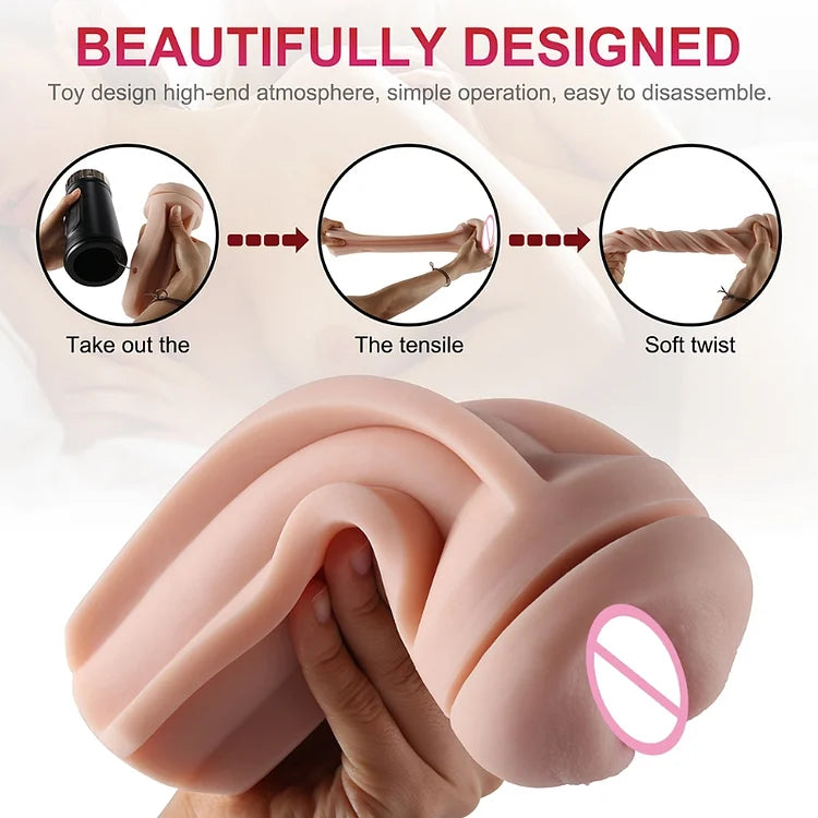 Aircraft Cup Men's Fully Automatic Telescopic Masturbation For Adults Funny Penis Stretching Exercise Machine For Men