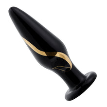 Load image into Gallery viewer, Cheryl Lace Pattern 5 Pcs Glass Wide Butt Plug Black Gold Anal Expander Training Sex Toy