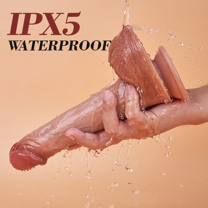 Longer Thrusting Vibrating Heating Lifelike Dildo 10.04 Inch