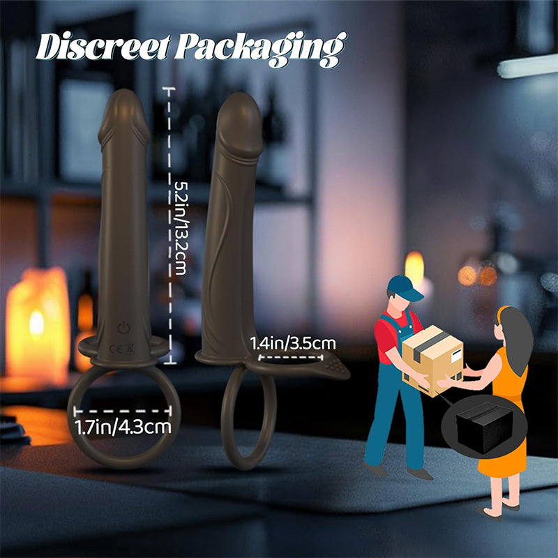 Anal Couples Strap On Anal Dildo With Vibrating Cock Ring