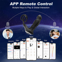 Load image into Gallery viewer, Asura App Control Wiggling &amp; Tapping Prostate Massager with Dual Cock Rings