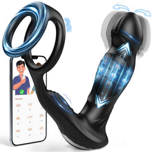 Load image into Gallery viewer, Asura App Control Wiggling &amp; Tapping Prostate Massager with Dual Cock Rings
