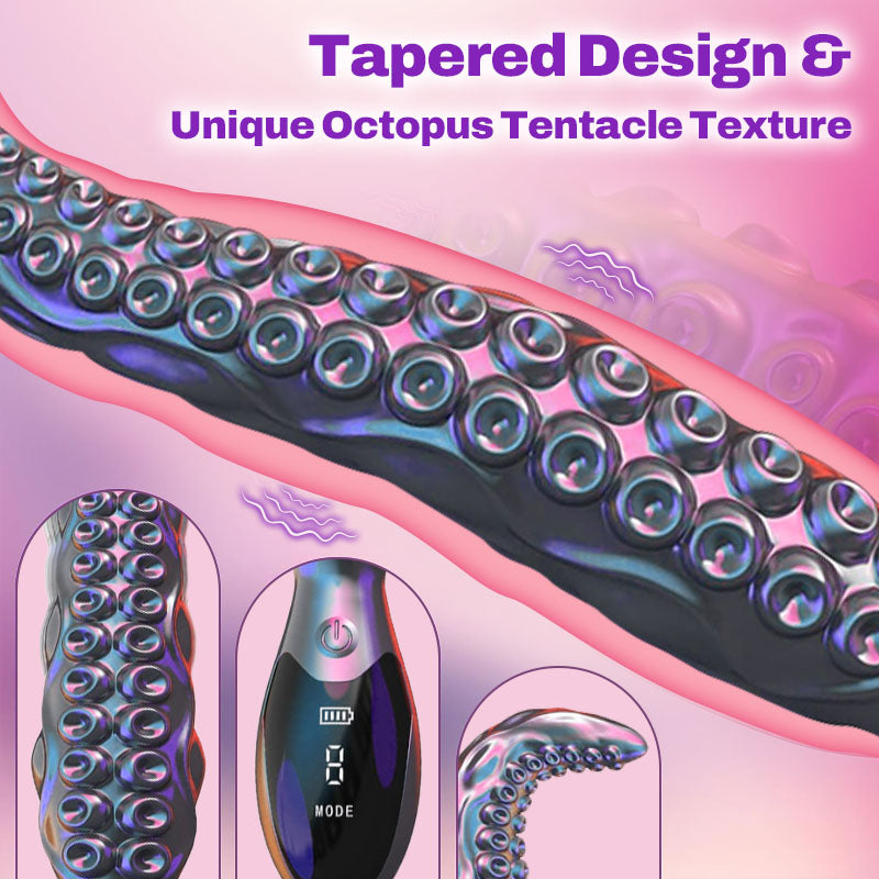 Octopus - Realistic LED Display Tentacle G-Spot Vibrator for Anal Vagina Stimulation