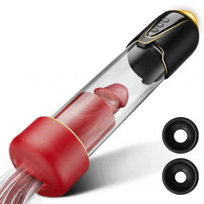Red Fury Armour – 6 Suctions Penis Pump with Lifelike Mouth & Textured Tunnel
