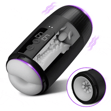 Load image into Gallery viewer, Selena - 8 Slap Tongue-Lick Male Masturbation with 2 Motors Vibration Massage Stroker