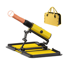 Load image into Gallery viewer, Leather Bag Female Sex Machine Masturbation Pumping Gun With Dildos