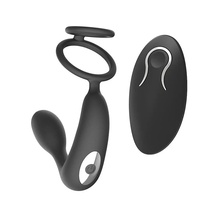 Remote Control Lock Semen Men's Vibration Front And Rear Atrium Anal Plug Stimulation Masturbation Device