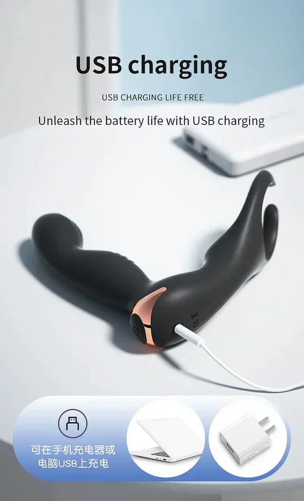 Anal Plug Pull Prostate Massager Wireless Remote Control Double Shock Sex Masturbator Adult Products