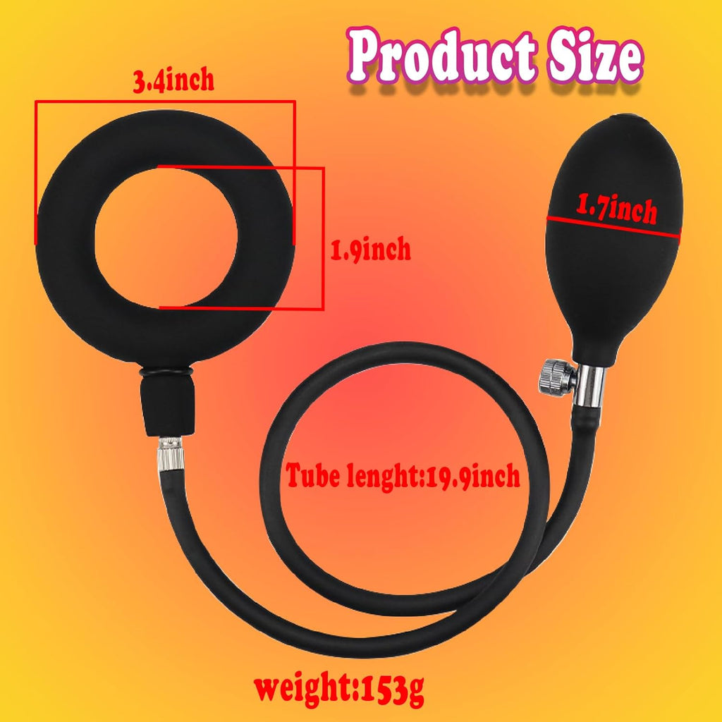 Inflate Bird Rings Ball Air Lock Penis Rings Chastity Cage