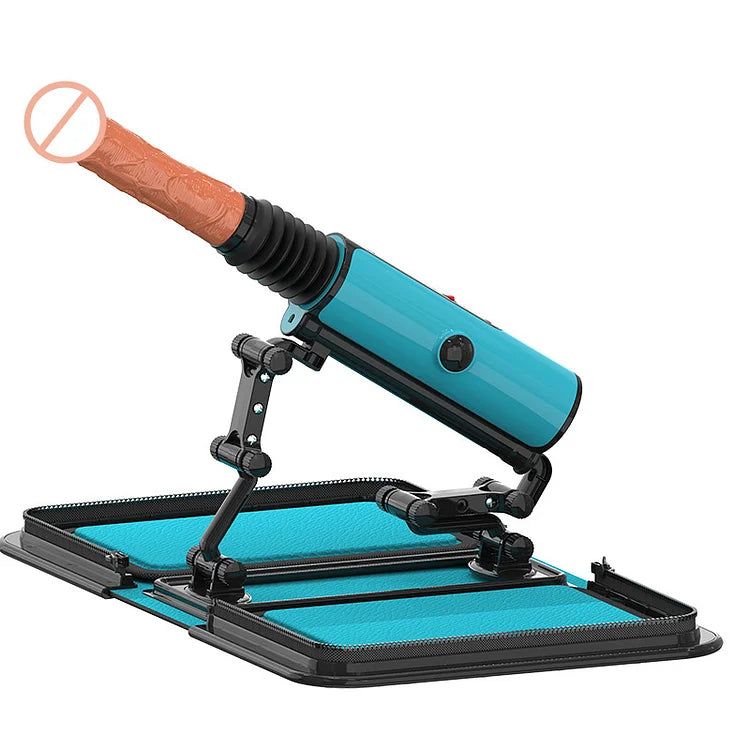 Leather Bag Female Sex Machine Masturbation Pumping Gun With Dildos