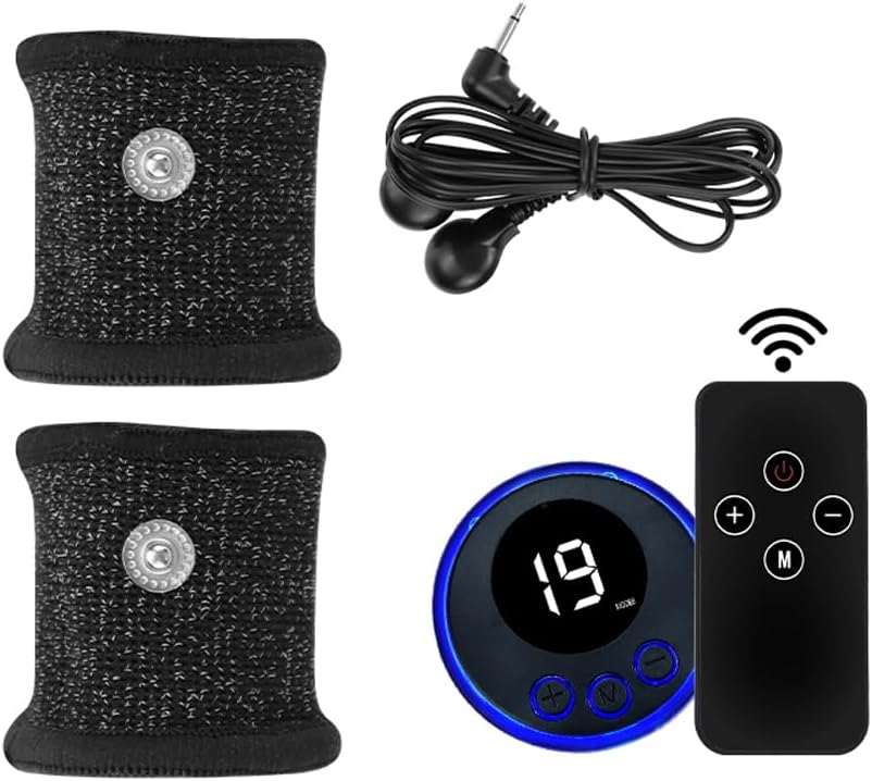 BDSM Electro Shock Adjustable Dual Penis Ring Testicle Ring Set Cock Ring Electrical Stimulator Penis Rings Glans Ring Penis Stimulation SM Sex Toys for Men