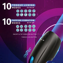 Load image into Gallery viewer, Automatic Male Masturbator - 10 Vibrating Tongue Patterns Dual Action Penis Training Vibrator, Vibrating Stimulator, Glans Penis Trainer, Male Adult Sex Toys, Penis Trainer, Black