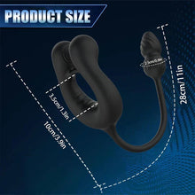 Load image into Gallery viewer, 2 IN 1 Anal Vibrator Butt Plug Penis Ring Cockring with 10 Vibrations &amp; Telescope