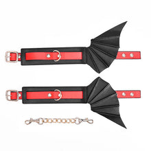 Load image into Gallery viewer, Bat Wing Leather Bdsm Bondage Handcuffs Sex Toy