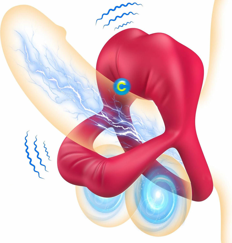 Vibrating Cock Ring Couples Sex Toys, Penis Ring Male Vibratar Toys with Clitoris Stimulate, Cockring with 10 Vibrations Sex Toýs for Man Couples