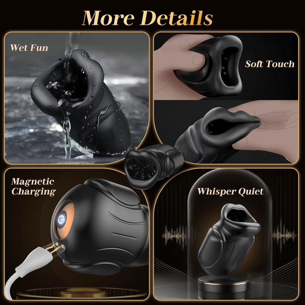 Male Sex Toys for Men - Male Masturbator Penis Vibrator with 10 Vibrating & APP, Mouth Blowjob Male Stroker Trainer Adult Toys for Prolong Endurance, Pocket Pussy Mens Sex Toy Sex Machine