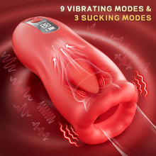 Load image into Gallery viewer, Male Masturbator Sex Toys - Mastuaber Adult Toy for Men Mouth-Wrapped Blowjob Massage Mastuabors with 9 Modes Tongue Licking Vibrating &amp; 3 Suction Modes, Mens Penis Stroker Hands Free Automatic Cup