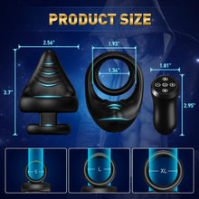 Load image into Gallery viewer, Vibrating Cock Ring Taint Vibrator Penis Ring Male Vibrator, Adult Sex Toys for Men Remote Control Perineum Stimulator Penis Vibrator, Silicone Dual Cockring Male Couple Sex Toy