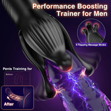 Load image into Gallery viewer, Prostate Massager Anal Toys, BEISAR Butt Plug Male Sex Toys for Men Sex Toy Anal Plug Adult Toys with 9 Tension Shock Flapping Thrusting Vibrating Cock Ring Anal Vibrator Dildo for Men S&amp;M Paddles