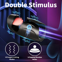Load image into Gallery viewer, Automatic Male Masturbator - 10 Vibrating Tongue Patterns Dual Action Penis Training Vibrator, Vibrating Stimulator, Glans Penis Trainer, Male Adult Sex Toys, Penis Trainer, Black