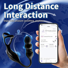 Load image into Gallery viewer, Thrusting Anal Vibrator Prostate Massager, Vibrating Cock Ring, Remote Control Anal Butt Plug, 9 Vibration Modes, Anal Bead，Male Vibrators for Men Adult Toys, Sex Toys for Men and Couple Pleasure