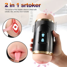 Load image into Gallery viewer, Double-headed aircraft cup fully automatic men's masturbation device mouth and vagina double acupoint famous device penis exercise adult sex toys