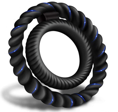 Premium Silicone Dual Stretchy Longer Harder Stronger Erection Cock Ring