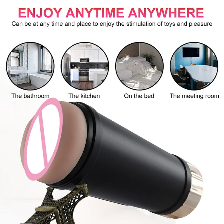 Aircraft Cup Men's Fully Automatic Telescopic Masturbation For Adults Funny Penis Stretching Exercise Machine For Men