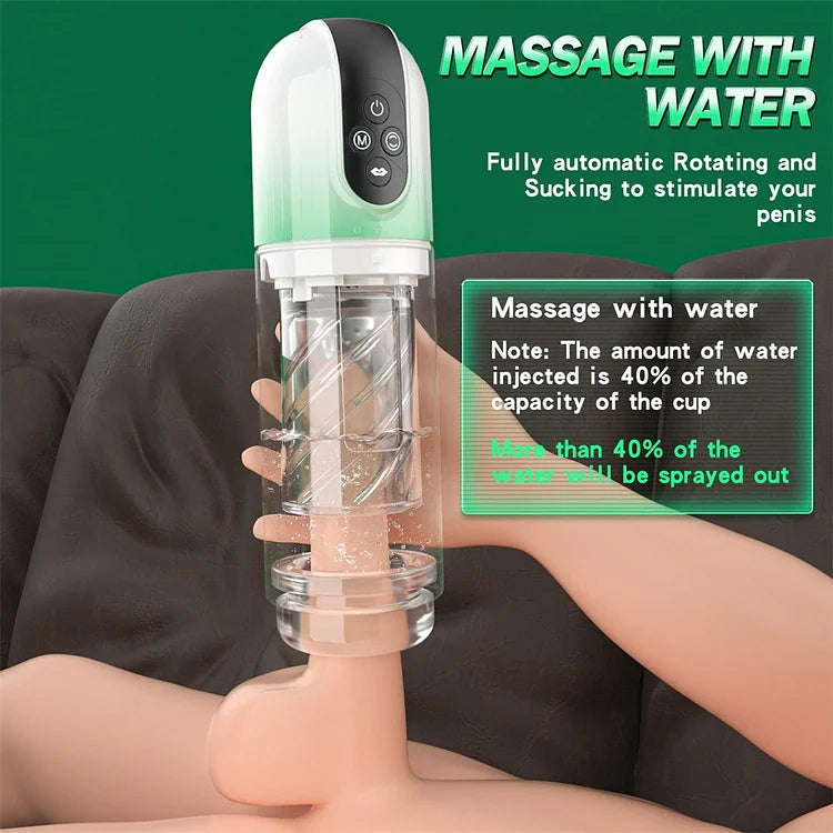 Automatic Male Masturbator With Tongue Licking, 7 Rotating And Sucking